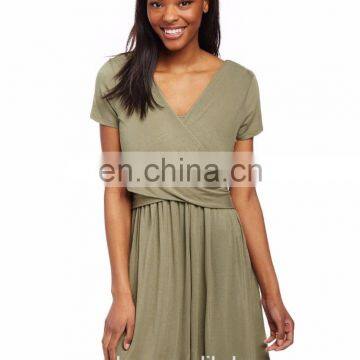 2017 Faux Wrap Maternity Nursing Dress Breastfeeding photo-2