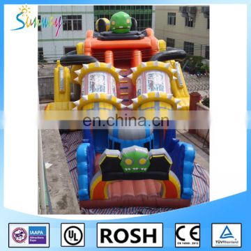 SUNWAY children giant inflatable water park slides floating inflatable boat swimming pool