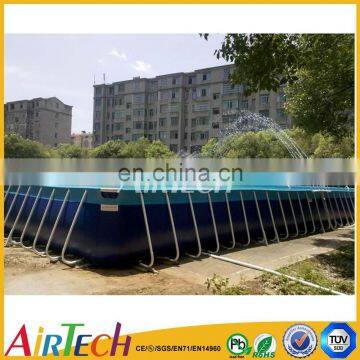 Easy set Outdoor above ground frame pool,Rectangular swimming pool