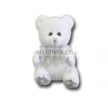 3.5inch promotional toys mini teddy bear white shine plush teddy bear