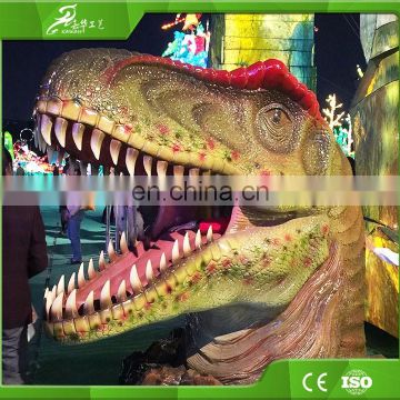 2016 Amusement Park Life Size Handmade Dinosaur Head Decoration