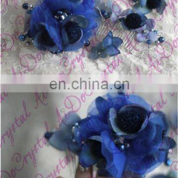 Aidocrystal Handmade Fashion Party Classic Series Ladies Hair Flower Accessories Hair Comb Floral Tiaras photo-2
