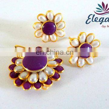 Indian ethnic pachi art pendant sets- indian fashion jewelry-imitation jewellery