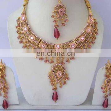 INDIAN BRIDAL GOLD INSPIRED DESIGNER KUNDAN JEWELRY