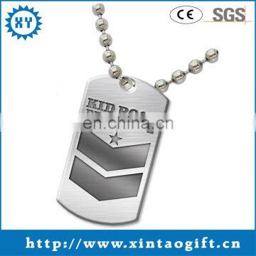 Factory supply nickel plated dog tag necklace