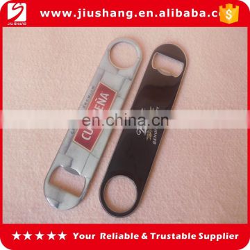 high quality stainless iron bottle opener epoxy sticker with oem design