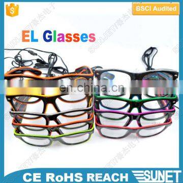 wedding giveaways small fast selling items custom logo EL lighting wire LED glasses