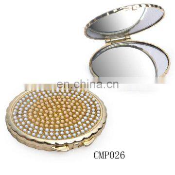 plastic cosmetic compact with crystal hot sale