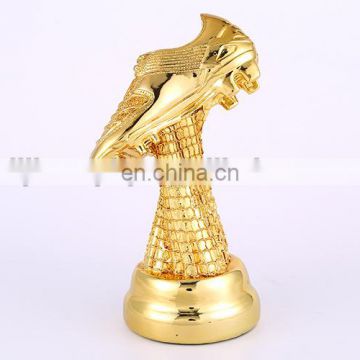 The Hot sell World Cup soccer Golden Boot resin trophy