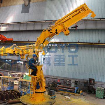 HAOYO Marine Crane chinese 20 ton high efficiency hydraulic different types of ship cranes