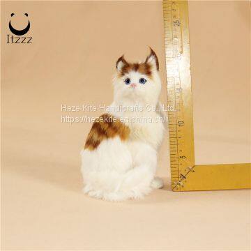 2019 Heze factory high quality simulation animals cat furry cat toy