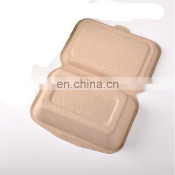 Wheat Straw Disposable Green Burger Meal Box Degradable Paper Lunch Box (600ml) photo-2