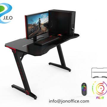 2020 Office Furniture Best Computer Gaming Desk With LED Lights photo-2