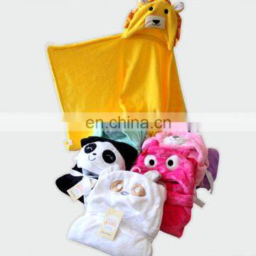 Baby Blanket Cute Bath Soft Flannel Fleece Boys and Girls Hood Blanket photo-2