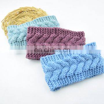 China Supplier Fashion Different Style Blue Purple Flexible Knitted Winter Hair Wool Band Band