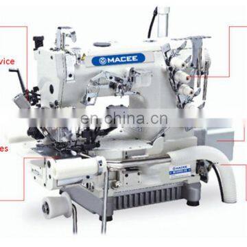 MC 600D-38UT Direct Drive Right Cutter Cylinder-Bed Interlock Sewing Machine With AutoTrimmer and Roller photo-4