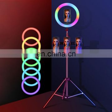 Cross-border dedicated for RGB live lights multi-standard ring fill light beauty fill light colorful lights