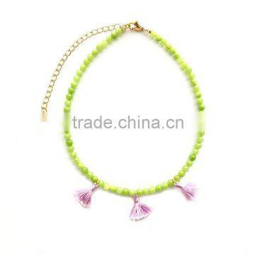DC03-21 2016 new trendy products fashion teen beaded jewelry necklace with pendant