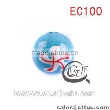 Wholesale Top Quantity Acrylic Pink Glass Round Beads EC096 (DIY) photo-5