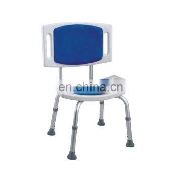 Health Medical Equipment Aluminum Handicap height adjustable Swivel Plastic bath Chair Shower Chair