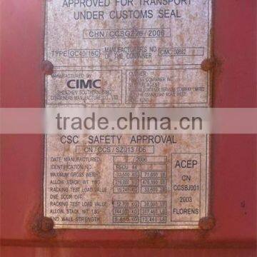 Liaoning 20'/40'/40HC/HQ 2nd Hand Shipping Container High Standard Good Prices for Sale photo-5