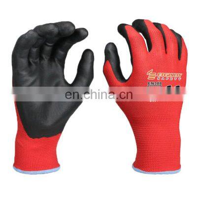 Industrial hand work nitrile safety gloves coated glove for gardening working