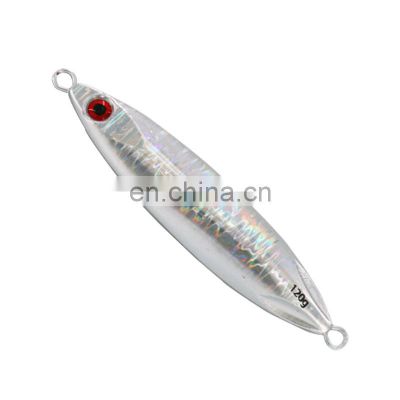 New design 120g 11cm sea Artificial Baits Glow Slow Jigging Lure Metal squid jig fishing lure