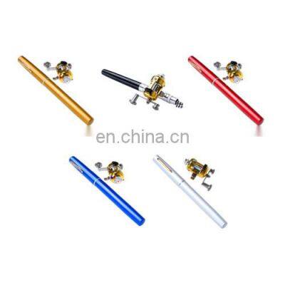 in stock Promo portable pocket aluminum pen shaped telescoping fishing rod Reel Combo Set