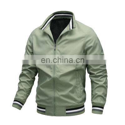 2021 Amazon Factory Direct Sales European and American Casual Jacket Men's Autumn Sports Solid Color Jacket