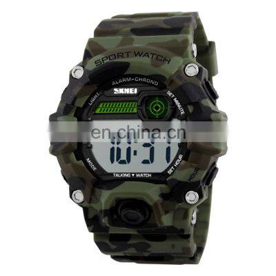 wholesale SKMEI 1162 English talking watch for blind people wristwatches