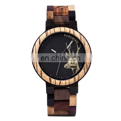 Custom You Own Logo BOBO BIRD Fashion Watch WOMEN Wood Watch with Red Sandal Wood Watch Special Design