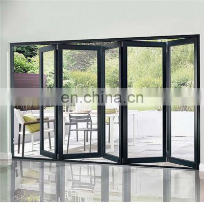 Manufacturer direct supply bi-folding aluminum doors sliding glass folding door