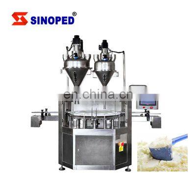 High Accuracy Automatic Pepper Milk Coffee Can Bottle Powder Filling Machine For Food & Beverage Shop