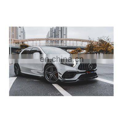 100% Dry Carbon Fiber Material Front Bumper Canards Military Quality Original Car Data Development For BENZ A45 W177