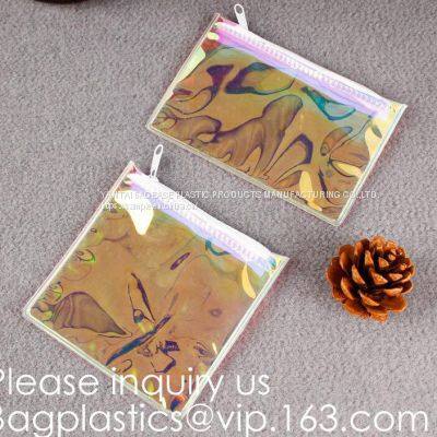 Cosmetic Makeup Bags, Frosted Promotional Frosted Makeup Cosmetic Bag Cloth Packaging With Slider Zip-Lock photo-5