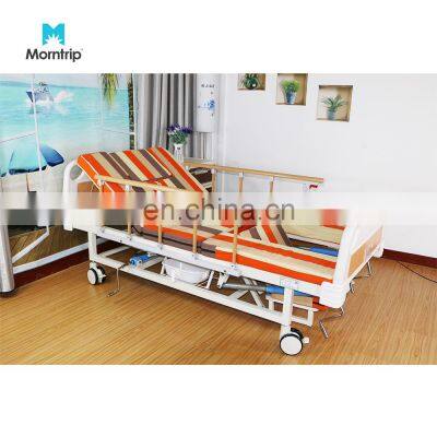 Cheap Hot Sale Manual ABS Side Rail at Home Care Medical Hospital Bed with 4 Cranks