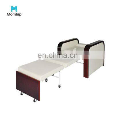 Luxury Office Chair Foam Sofa Sleeping Bed Patient Leather Recliner Attendant Bed Medical Accompany Sofa Chair Bed photo-3
