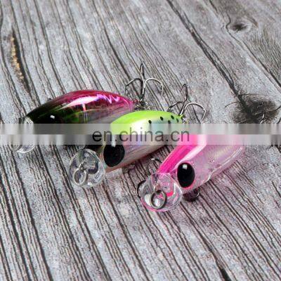 JOHNCOO Custom Fishing Lure Packaging 40mm 2.5g Lure Hooks Artificial Hard Minnow Fishing Lures
