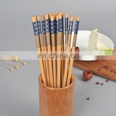 High Quality Custom Logo Wholesale Reusable Pairs Natural Bamboo Chopsticks With Sushi