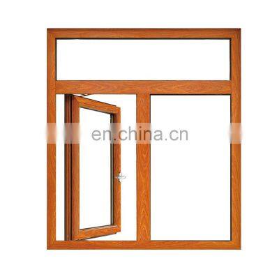 Aluminum Profile Windows And Door Wooden Color Aluminum Window And Door Casement windows
