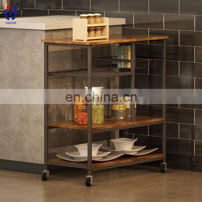 Mobile Kitchen Cart Island Cabinet Storage Pantry Hotel Carts And Racks