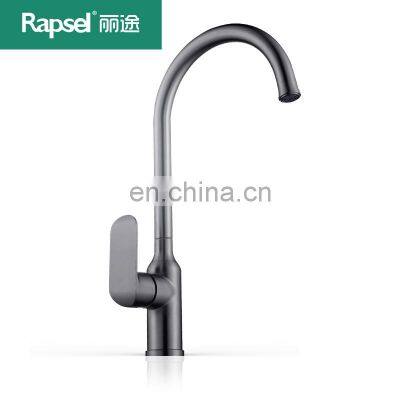 Hot and cold kitchen faucet mixer gun metal stainless steel single handle kitchen faucet