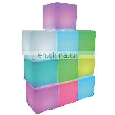 sofa para evento de boda mesa de bar table outdoor waterproof rechargeable cube chair light cube Muebles LED bar stool