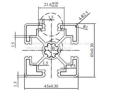 MK-10-4545L 4545 Black Anodized T Slot Aluminum Extrusion Profile for Workstation photo-2