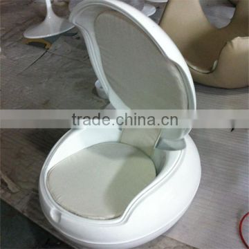 FRP folding egg chair upholstery with fabric