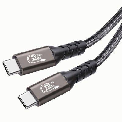 VINOP Super Fast Charging Data Cable for Apple Laptops 240W 5A USB-C to USB-C Cable photo-2