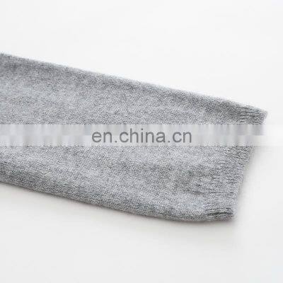 High Quality Ladies A-line Style Crew Neck Cashmere Dress Fall Winter Knee-Length With Yarn Dyed Technics photo-5