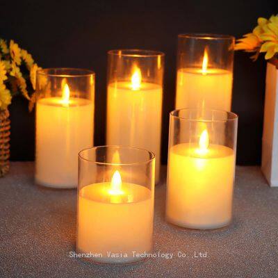 Velas em massa feitas em fábrica: Dia 7,5cm Altura 10/12,5/15/17,5/20cm Velas elétricas sem chama. Tremeluzentes, logotipo personalizado para casamento/hotel/festa