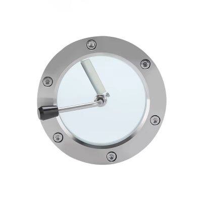 304 Stainless Steel Sanitary Sight Glass With Wiper Flange Sight Glass Steel Socket Weld Flange photo-5