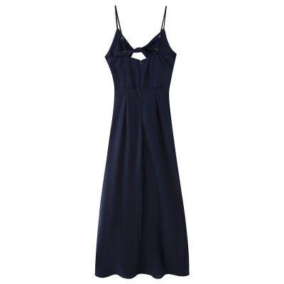 2025 summer new women's clothing European and American style fashionable casual simple slim bead dress